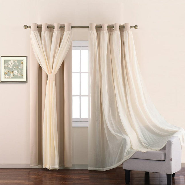 Dvouvrstvý zatemňovací závěs s voálem