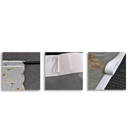 Vyšívaná římská voálová záclona