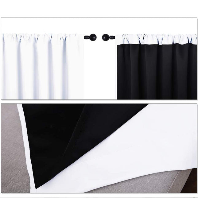Hladký bílý zatemňovací závěs do ložnice