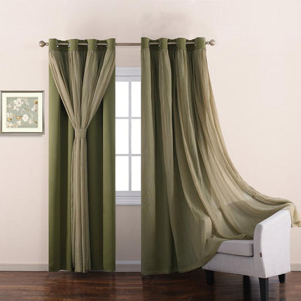 Dvouvrstvý zatemňovací závěs s voálem