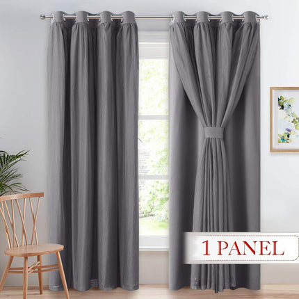 Dvouvrstvý zatemňovací závěs s voálem