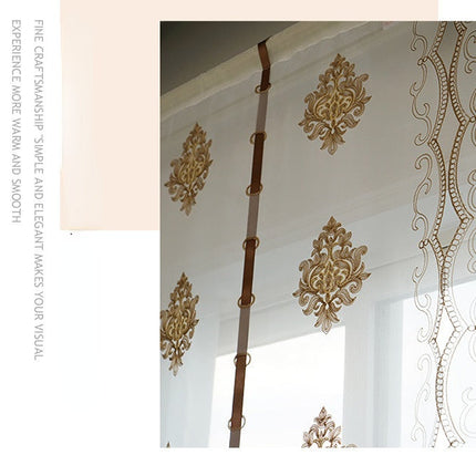 Vyšívaná římská voálová záclona