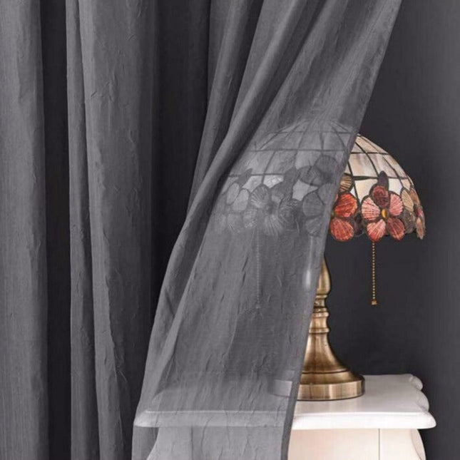 Dvouvrstvý zatemňovací závěs s voálem