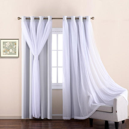 Dvouvrstvý zatemňovací závěs s voálem