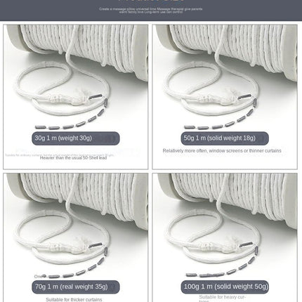 Zátěžové olověné lanko do záclon