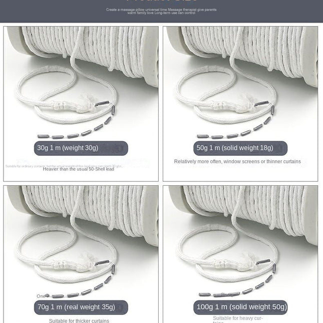 Zátěžové olověné lanko do záclon