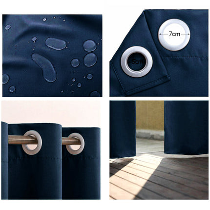 Tmavě modrý venkovní nepromokavý závěs