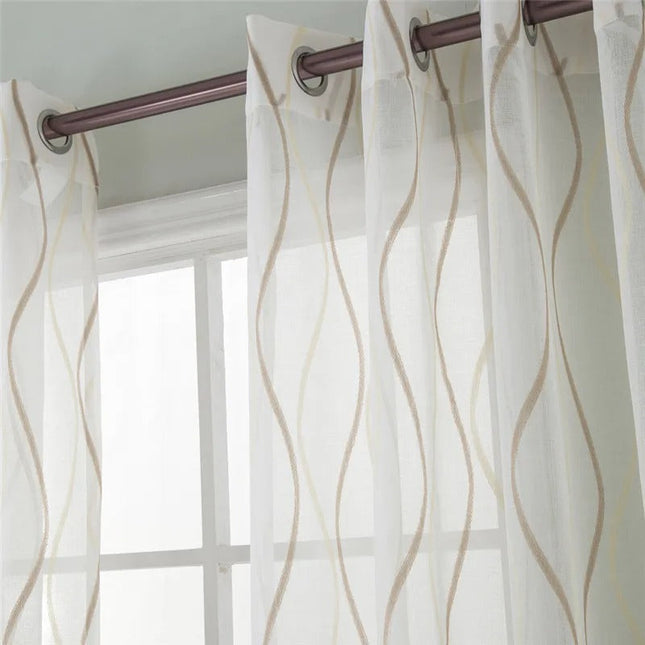 Moderní záclona se svislými vlnami