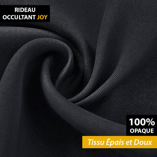 Černý zatemňovací závěs s řasením