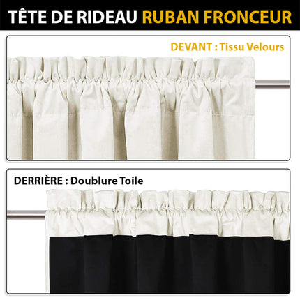 Bílý sametový zatemňovací závěs