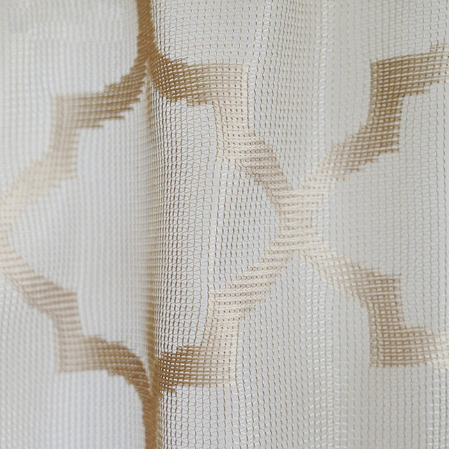 Krátká kuchyňská záclona s marockým vzorem