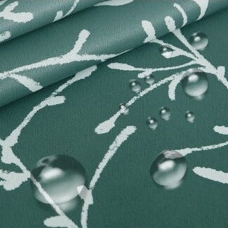 Zelený venkovní závěs Liyuri se vzorem