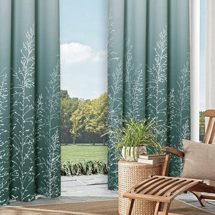 Zelený venkovní závěs Liyuri se vzorem