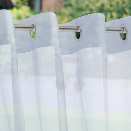 Průsvitný venkovní závěs s oky