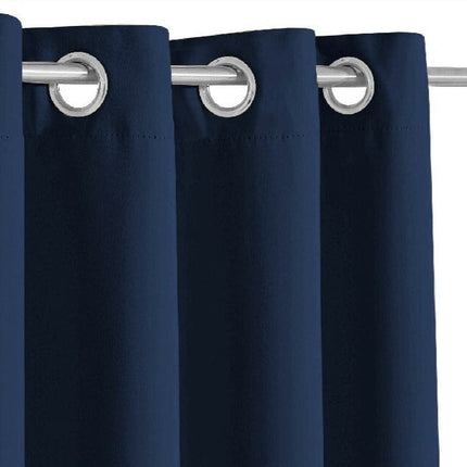 Tmavě modrý venkovní závěs na balkon