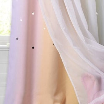 Barevná venkovní záclona na terasu