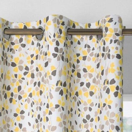 Bílý venkovní závěs s modrými květy