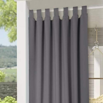Tmavě šedý venkovní závěs s poutky