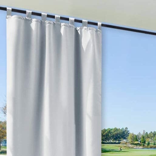 Bílý voděodolný venkovní závěs na poutka