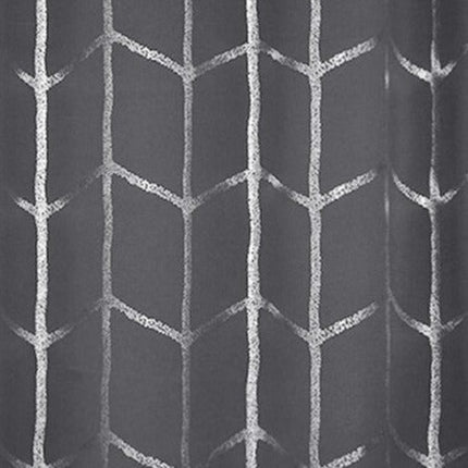 Zatemňovací závěs s geometrickým stříbrným vzorem