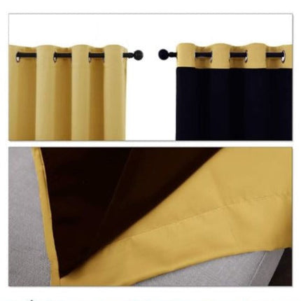 Jednobarevný zatemňovací závěs žlutý