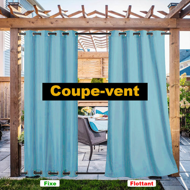 Modrý venkovní závěs na balkon a terasu