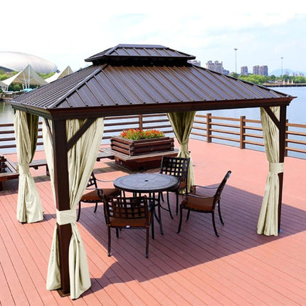 Béžový venkovní závěs na zahradu