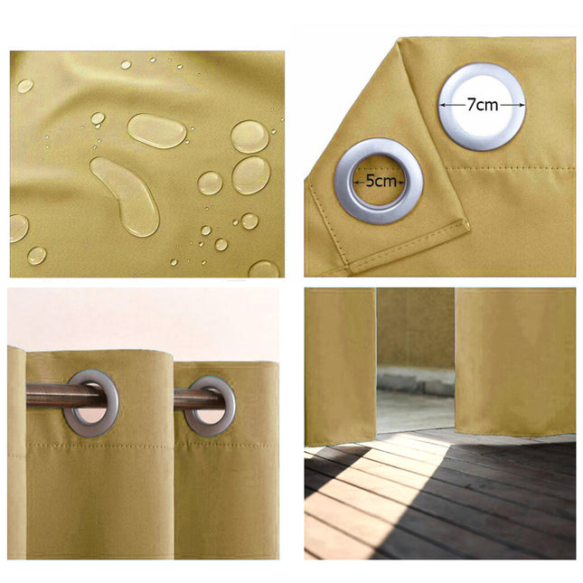 Hořčicový venkovní závěs na pergolu