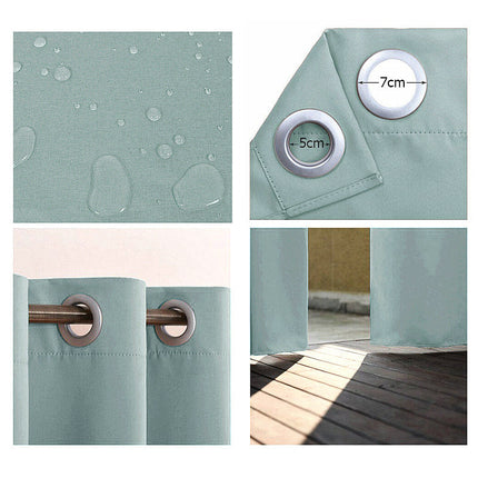 Modrozelený venkovní závěs na zahradní altán