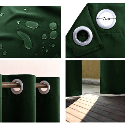 Tmavě zelený voděodolný venkovní závěs