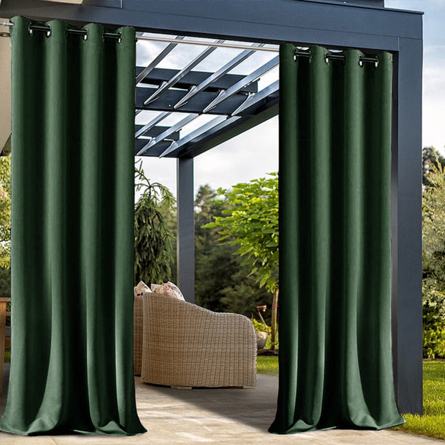 Tmavě zelený voděodolný venkovní závěs