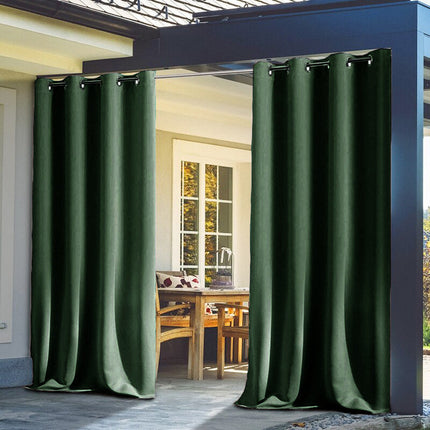 Tmavě zelený voděodolný venkovní závěs