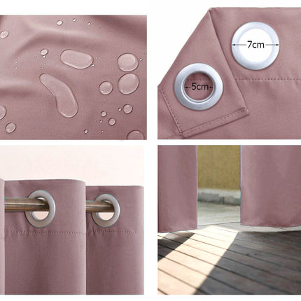 Růžový venkovní závěs na balkon