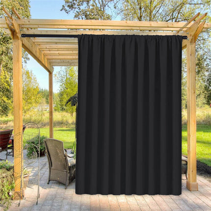 Černý venkovní voděodolný závěs na terasu