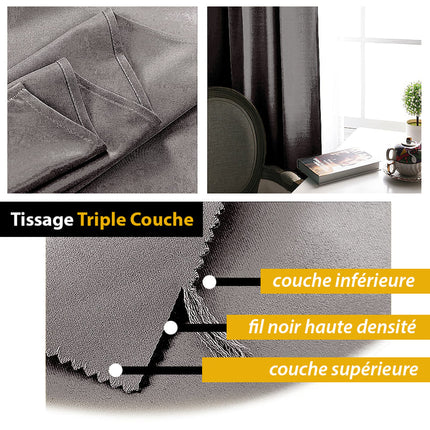 Šedý zatemňovací závěs s poutky