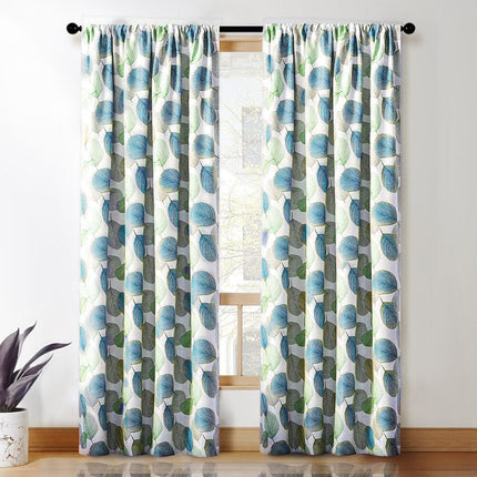 Zatemňovací závěs se zelenými listy