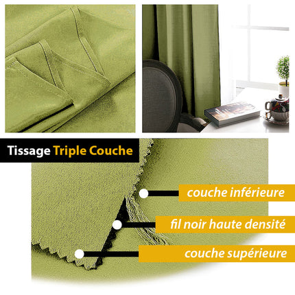 Světle zelený zatemňovací závěs do obýváku