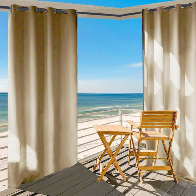 Béžový venkovní závěs s poutky