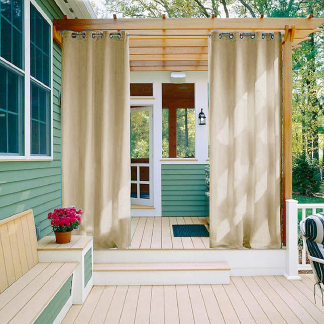 Béžový venkovní závěs s poutky