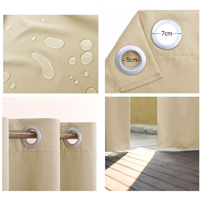 Béžový venkovní závěs s poutky