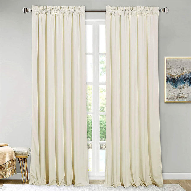 Izolační sametový závěs v barvě slonoviny