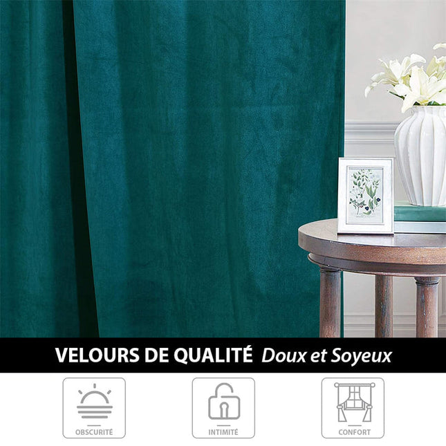 Luxusní termo závěs petrolejově modrý