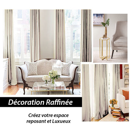 Izolační sametový závěs v barvě slonoviny