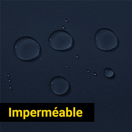 Tmavě modrý venkovní závěs na terasu