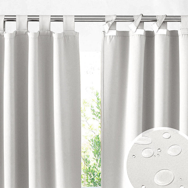 Bílý venkovní závěs na terasu poutka