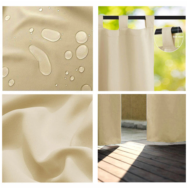 Béžový venkovní závěs s poutky