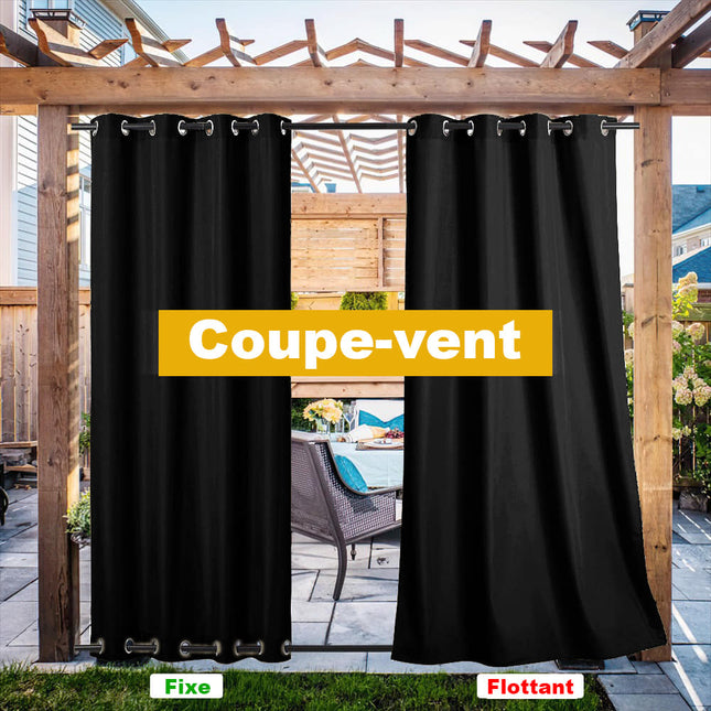 Větruodolný venkovní závěs na pergolu