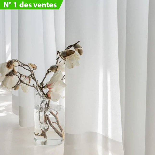 Elegantní bílá jemná voálová záclona