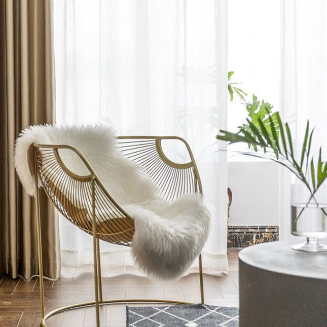 Moderní hladká bílá voálová záclona