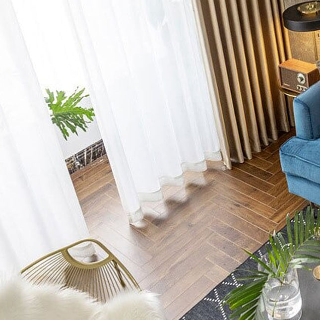 Moderní hladká bílá voálová záclona